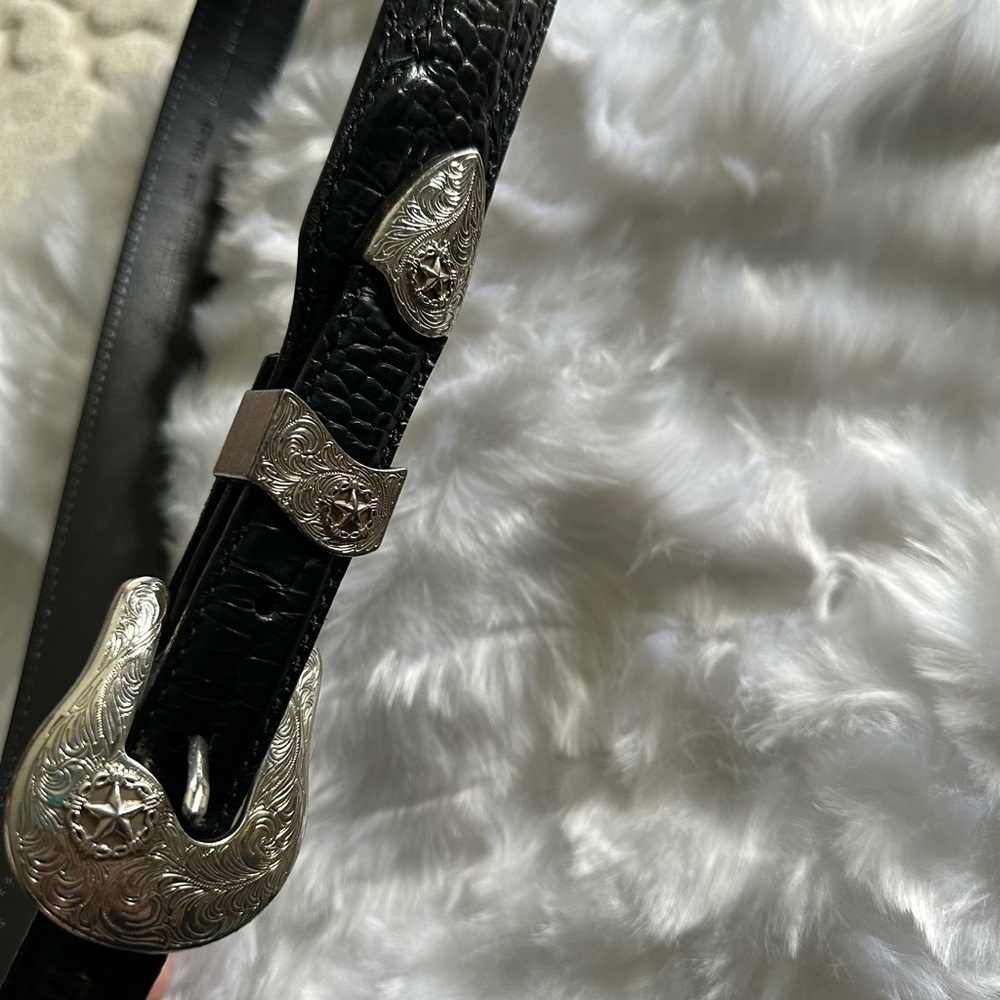 Women’s genuine leather, black western belt